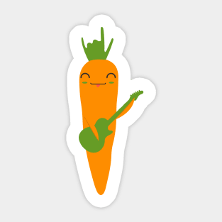 Rock and Roll Carrot Sticker